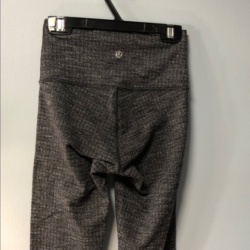 Lululemon Wunder Under HR Tight *28" Luon Variegated Knit Black Heathered Blk - Picture 9 of 11